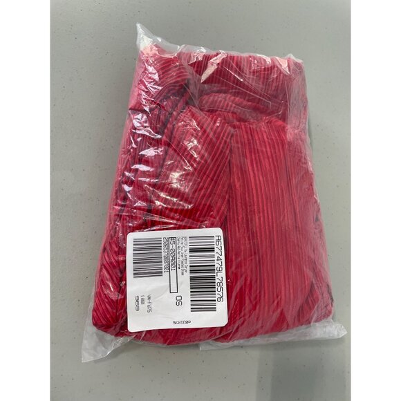 READ BEAUTIFUL by Lawrence Zarian Petite Faux Wrap Pleated Dress Size XLP Red - Picture 4 of 9